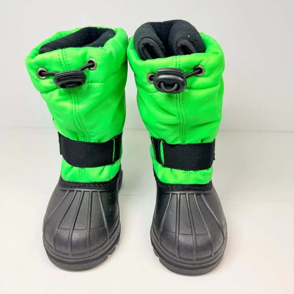 Polo Ralph Lauren Whistler Snow Boots Kids Size 4 Neon Green Winter Outdoor